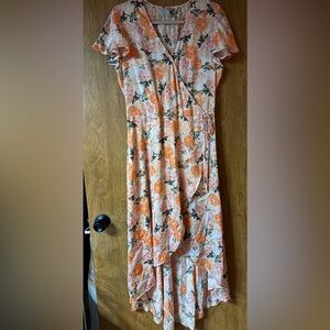 Floral high-low dress